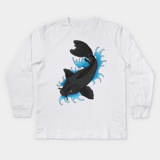 Japanese traditional koi Kids Long Sleeve T-Shirt